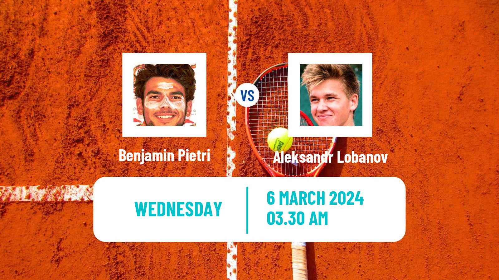 Tennis ITF M15 Monastir 10 Men Benjamin Pietri - Aleksandr Lobanov