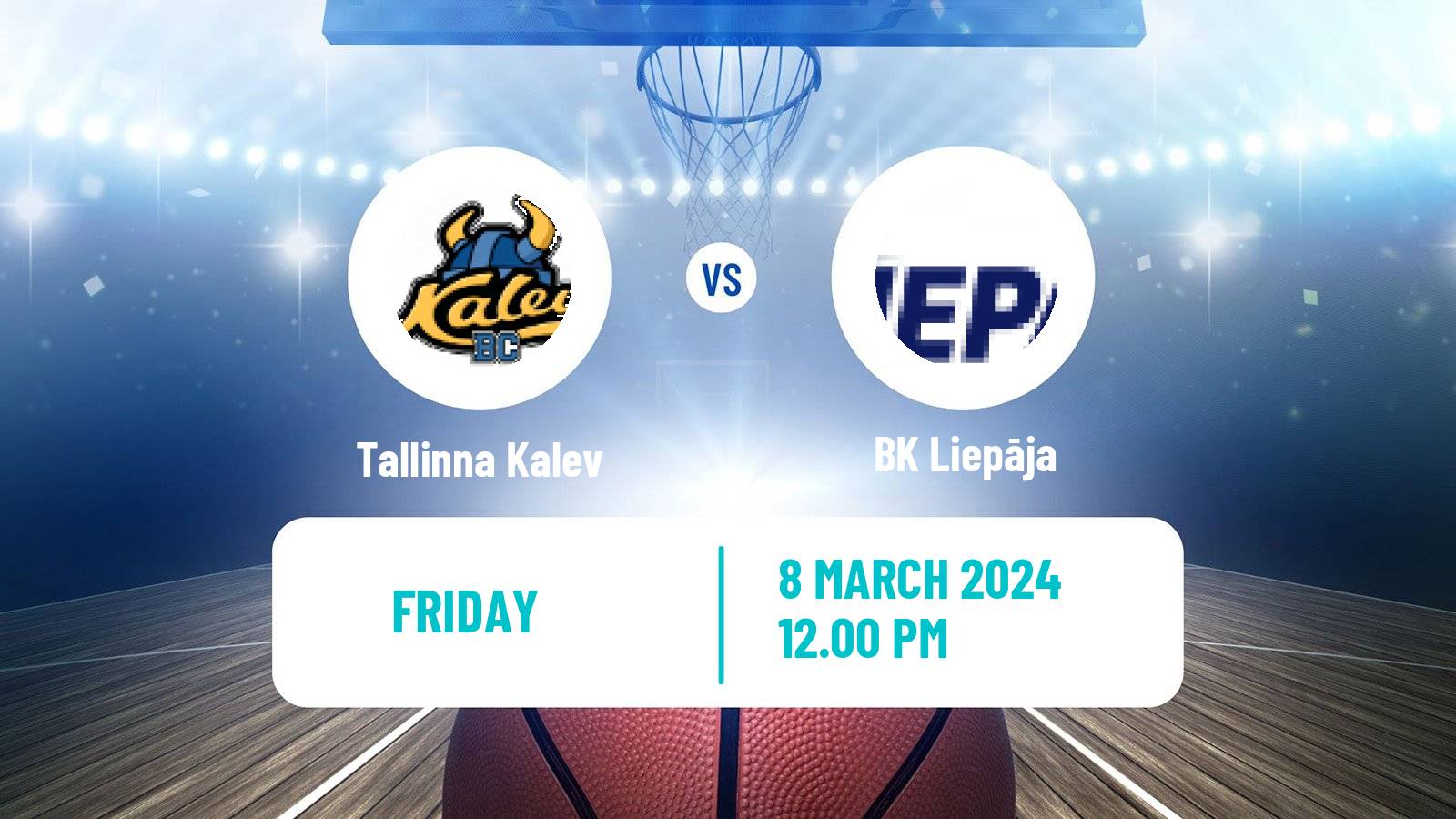 Basketball Estonian–Latvian Basketball League Tallinna Kalev - Liepāja
