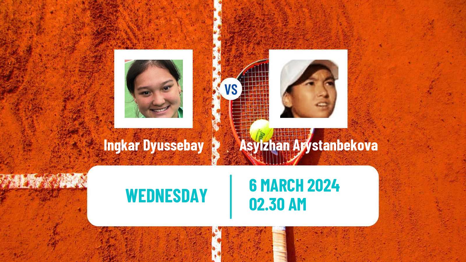 Tennis ITF W15 Karaganda Women Ingkar Dyussebay - Asylzhan Arystanbekova