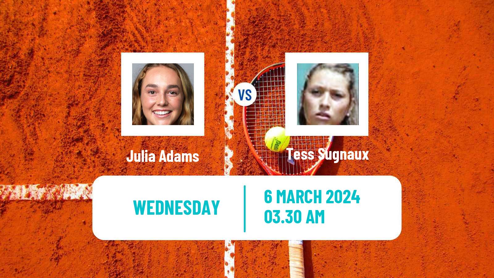 Tennis ITF W15 Monastir 8 Women Julia Adams - Tess Sugnaux