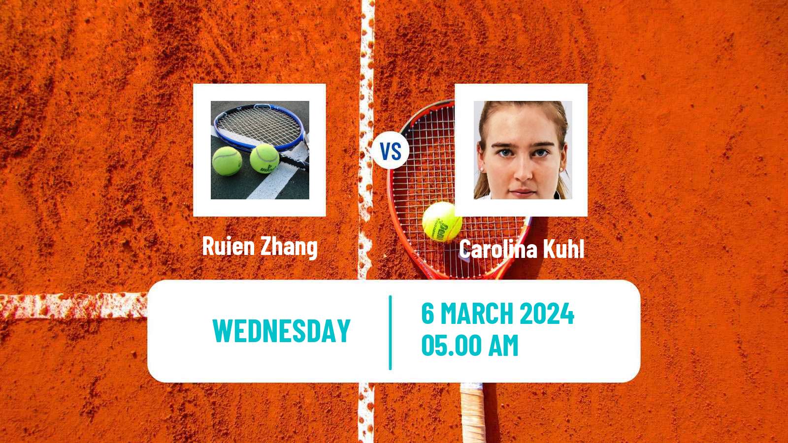 Tennis ITF W15 Monastir 8 Women Ruien Zhang - Carolina Kuhl