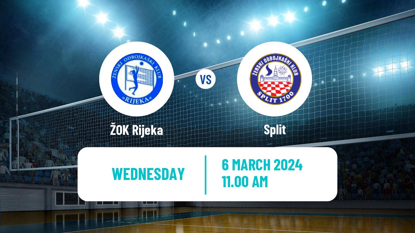 Volleyball Croatian Superliga Volleyball Women Rijeka - Split