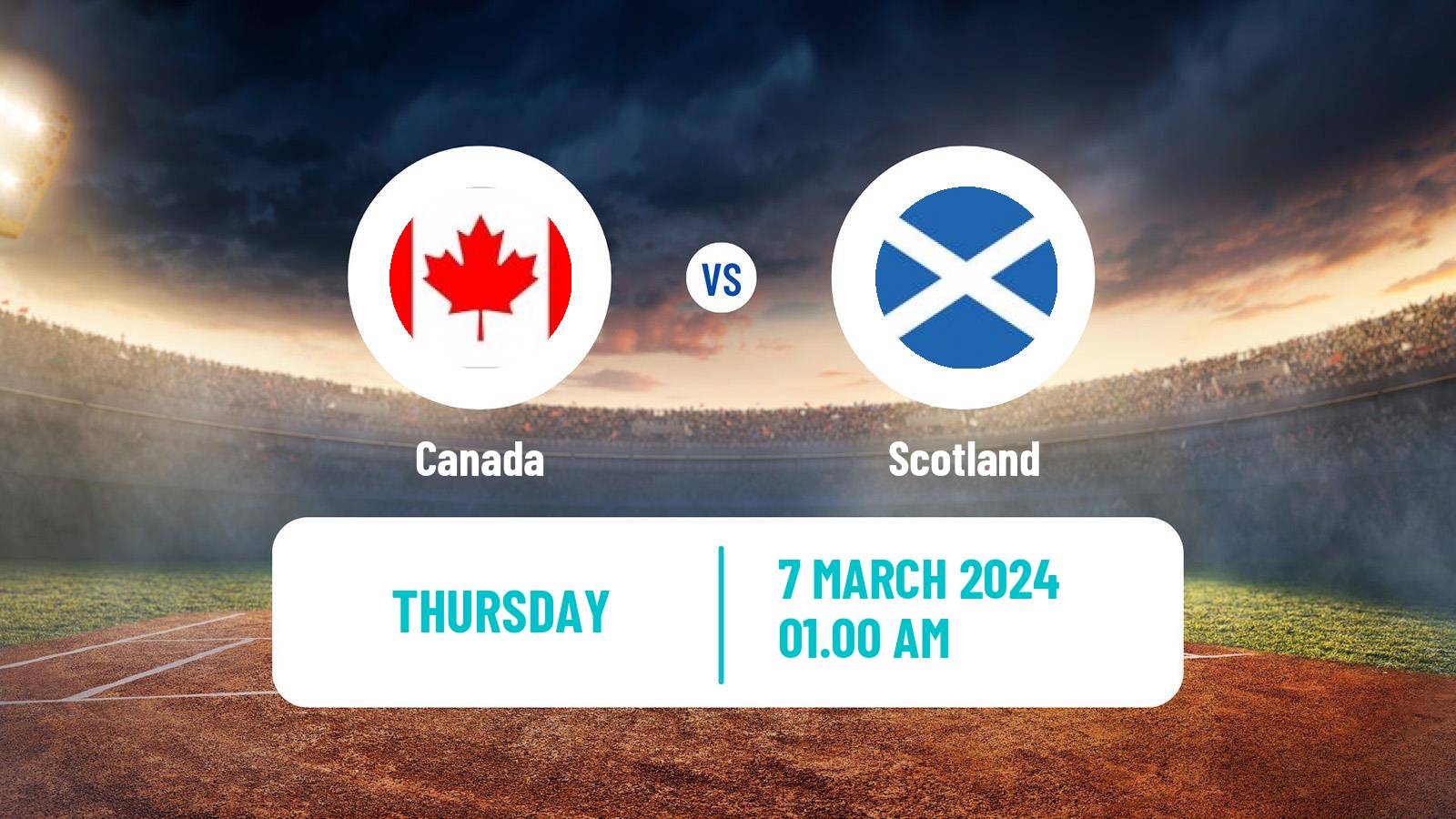 Cricket ICC Cricket World Cup League 2 Canada - Scotland