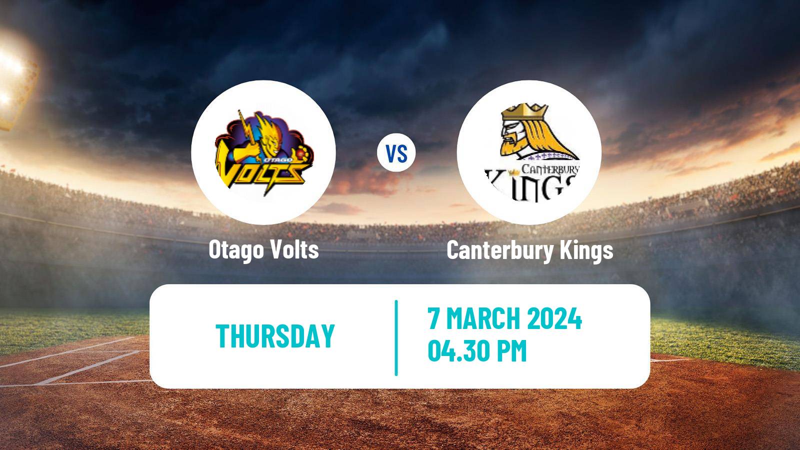 Cricket Plunket Shield Otago Volts - Canterbury Kings