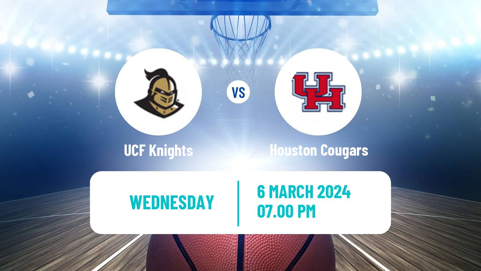 Basketball NCAA College Basketball UCF Knights - Houston Cougars