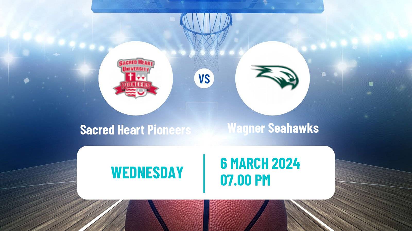 Basketball NCAA College Basketball Sacred Heart Pioneers - Wagner Seahawks