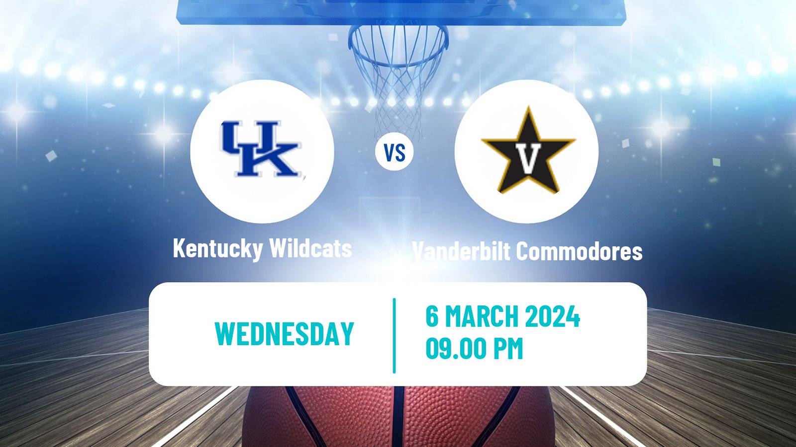 Basketball NCAA College Basketball Kentucky Wildcats - Vanderbilt Commodores