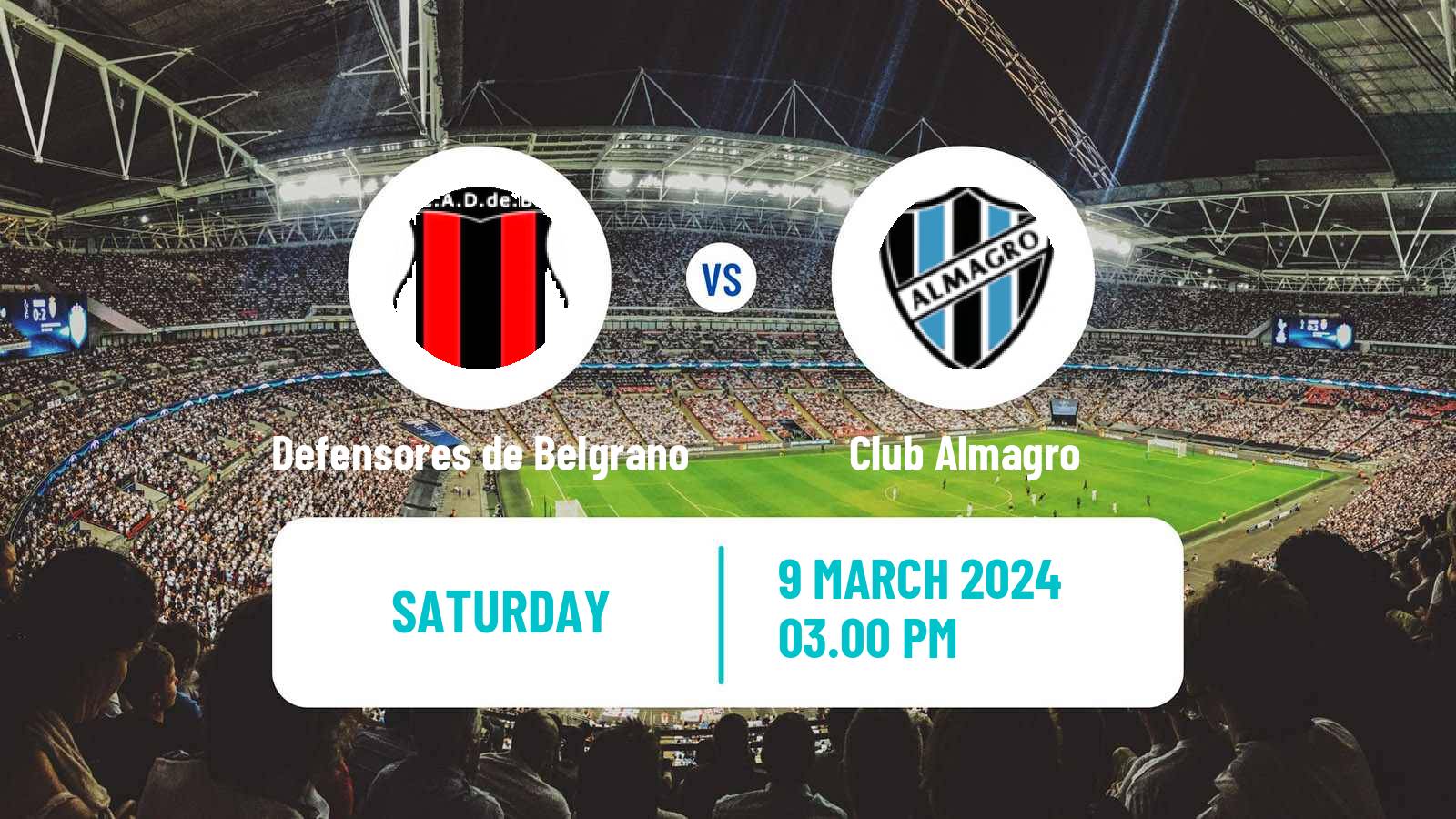 Soccer Argentinian Primera Nacional Defensores de Belgrano - Club Almagro