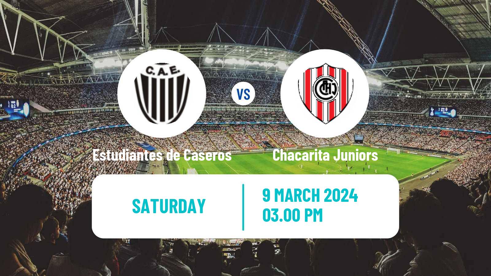 Soccer Argentinian Primera Nacional Estudiantes de Caseros - Chacarita Juniors