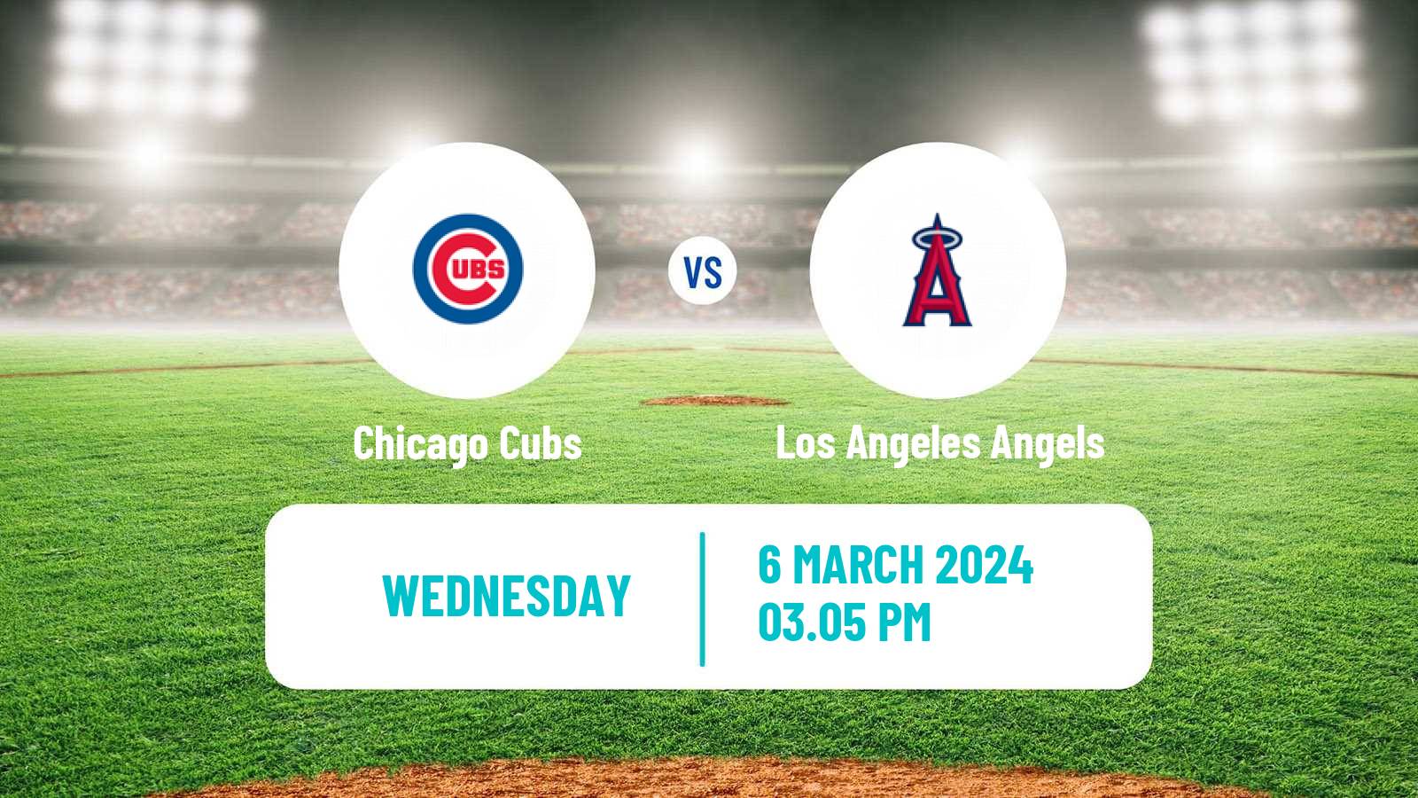 Baseball MLB Spring Training Chicago Cubs - Los Angeles Angels