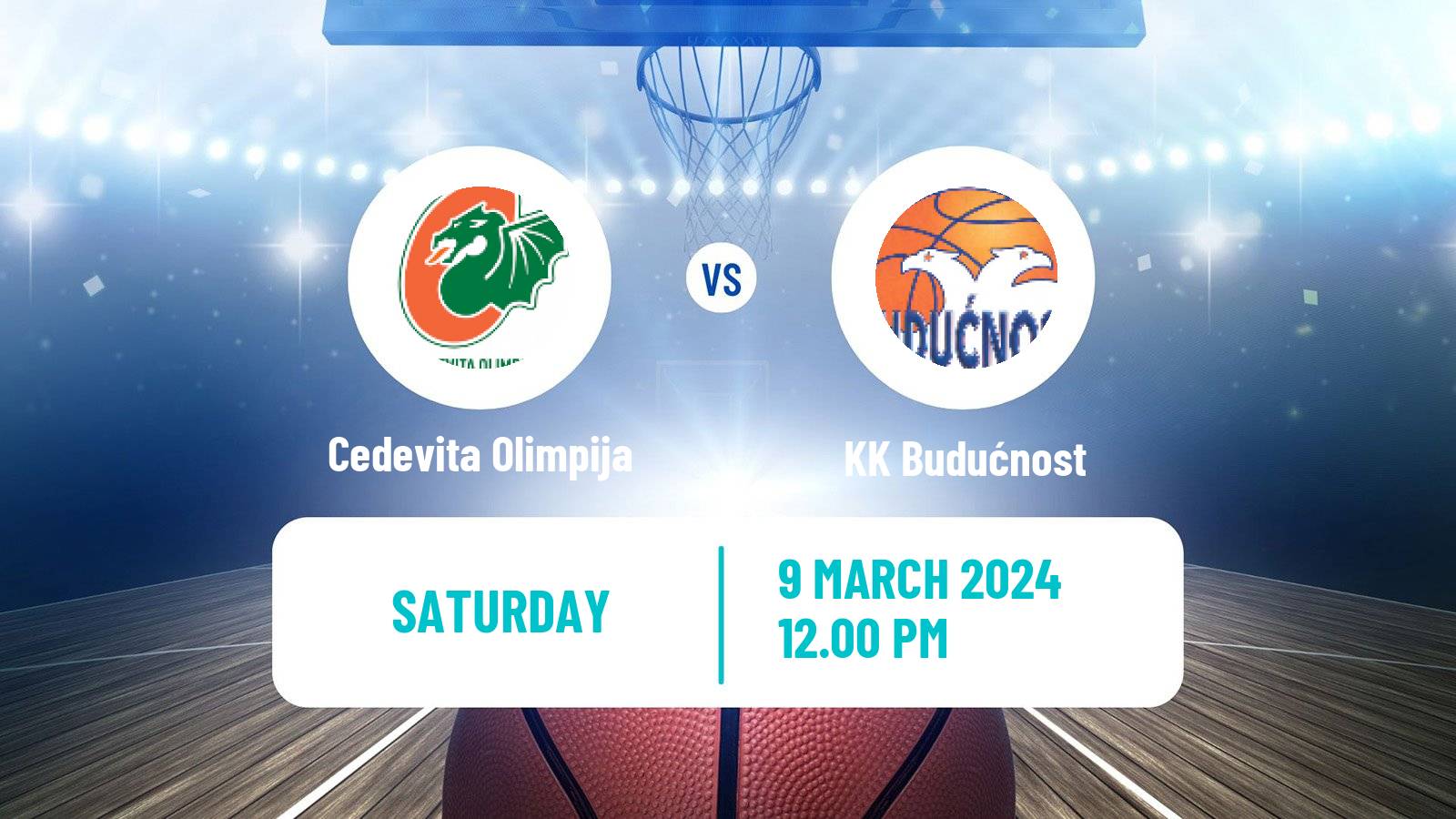 Basketball Adriatic League Cedevita Olimpija - KK Budućnost