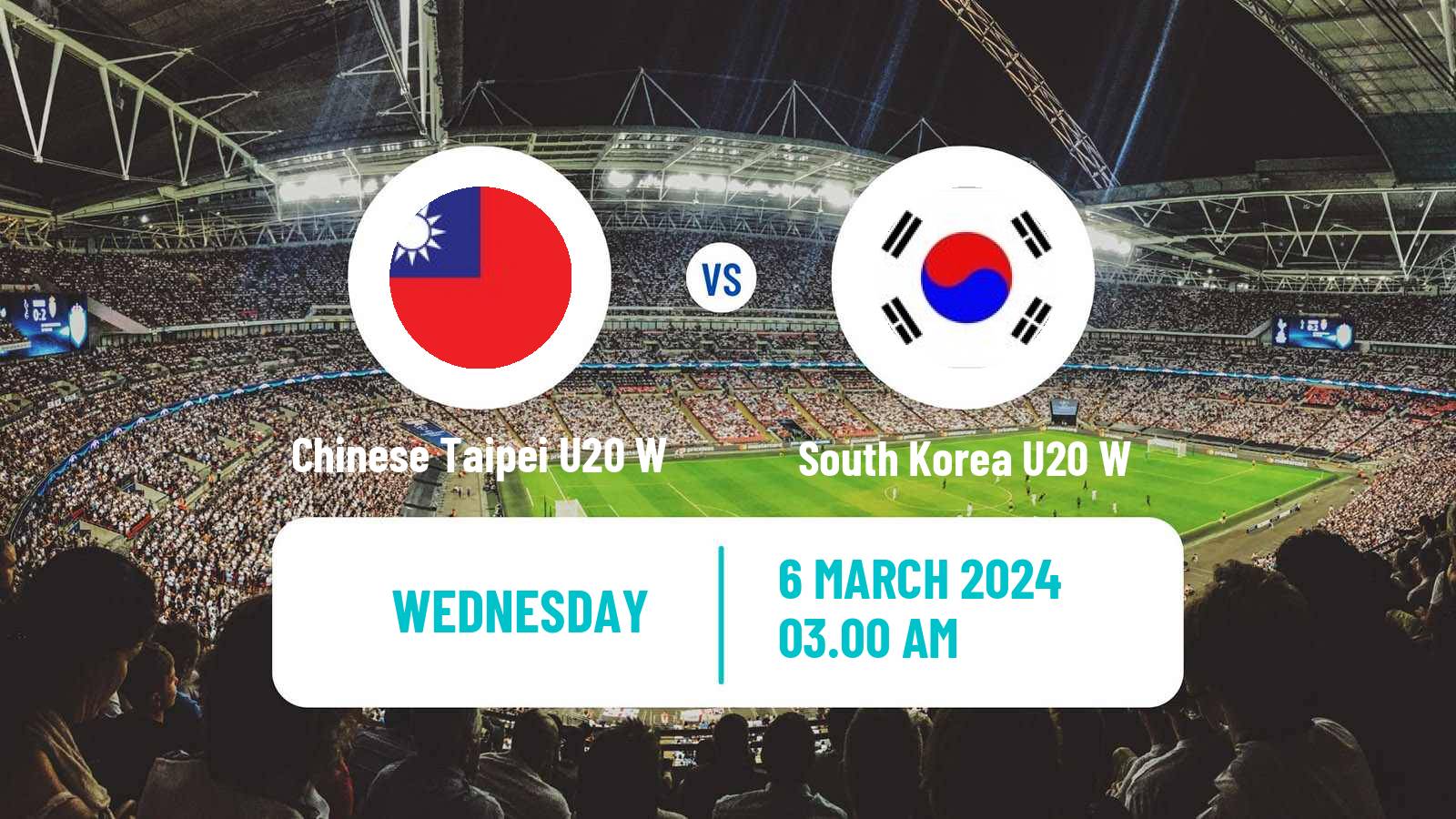 Soccer AFC Asian Cup Women U20 Chinese Taipei U20 W - South Korea U20 W