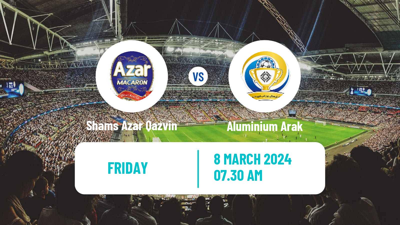 Soccer Iran Pro League Shams Azar Qazvin - Aluminium Arak