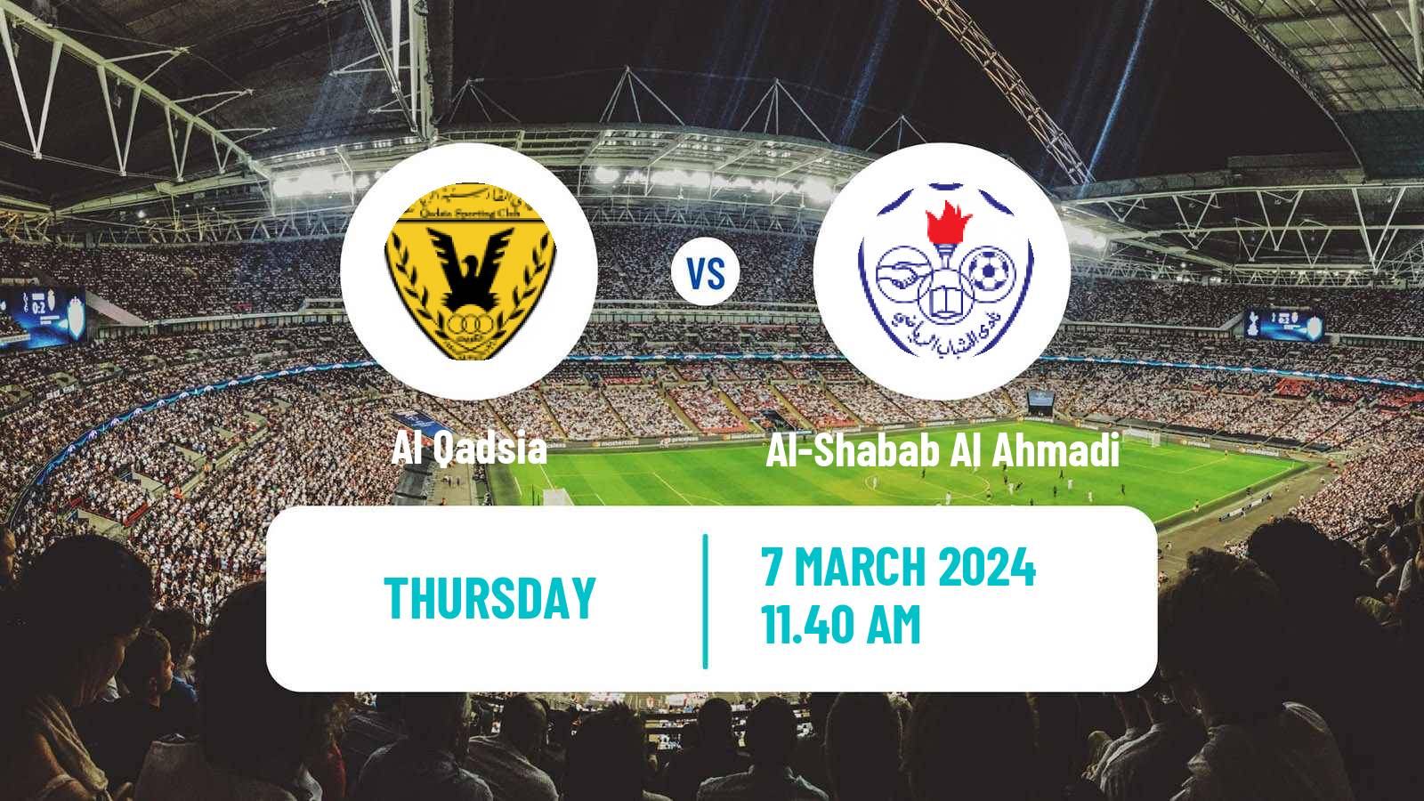 Soccer Kuwaiti Premier League Al Qadsia - Al-Shabab Al Ahmadi