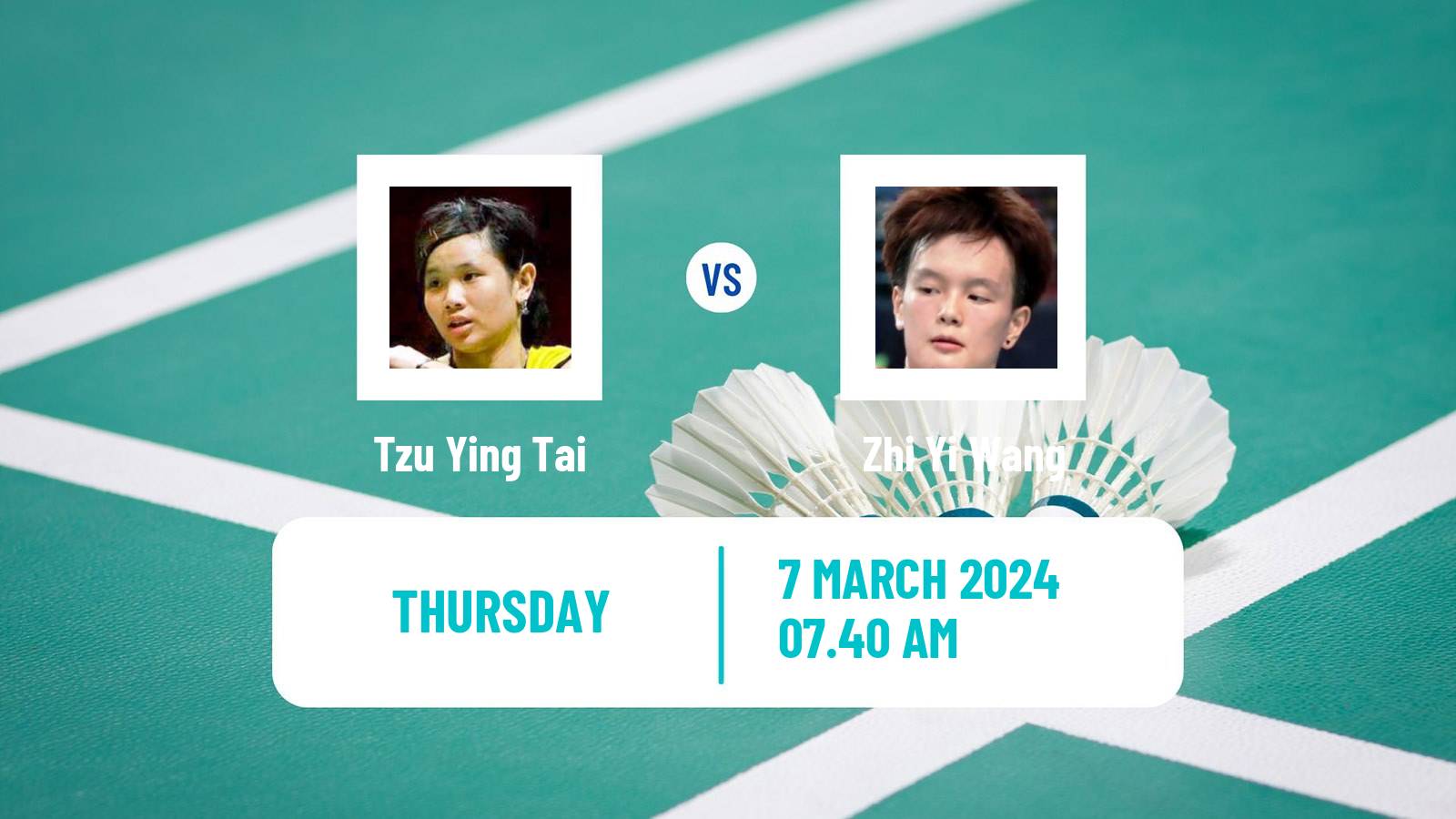 Badminton BWF World Tour French Open Women Tzu Ying Tai - Zhi Yi Wang