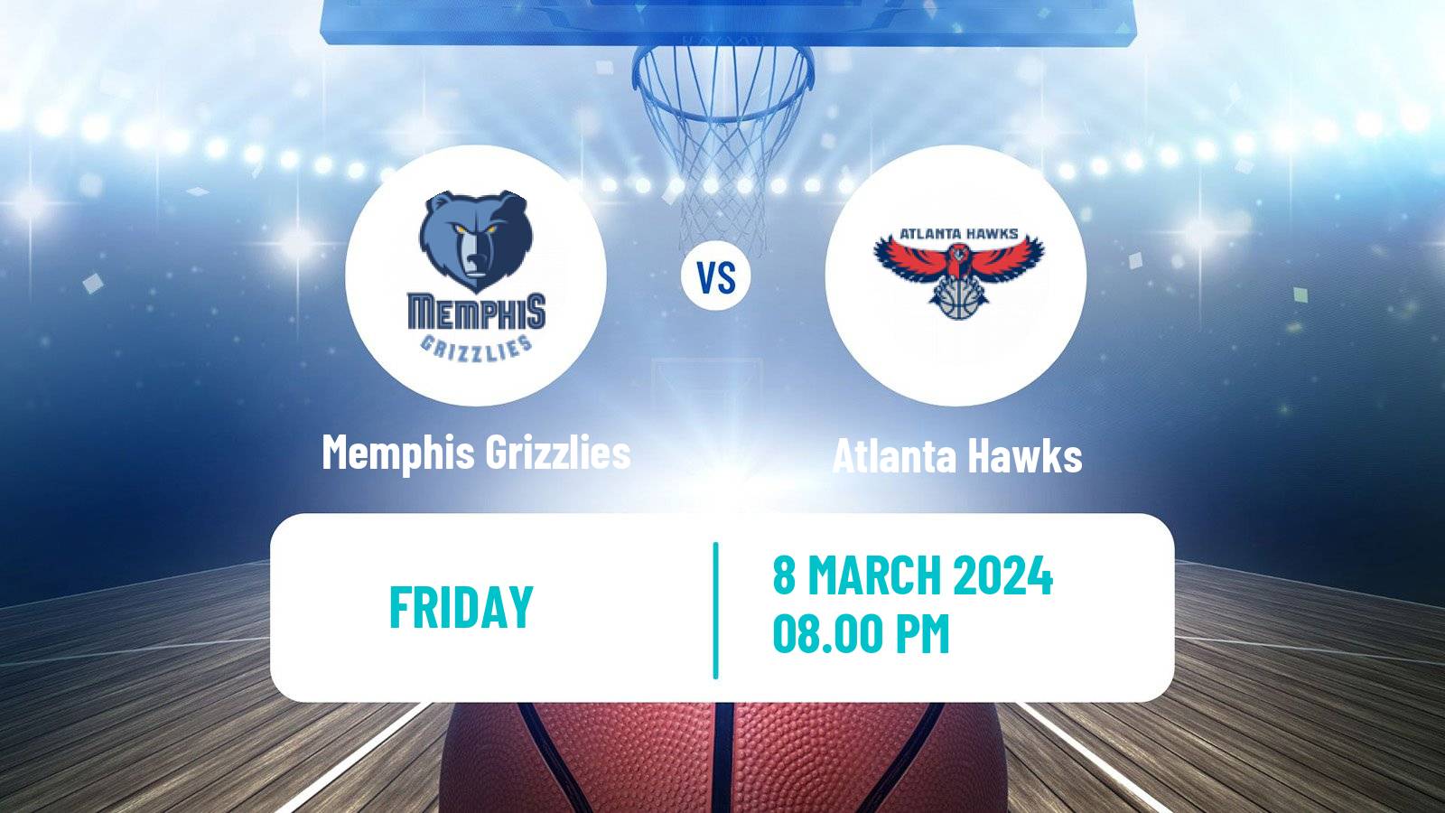 Basketball NBA Memphis Grizzlies - Atlanta Hawks