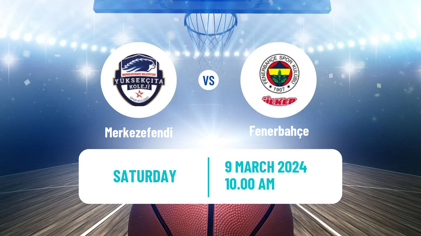 Basketball Turkish Basketball Super Ligi Merkezefendi - Fenerbahçe