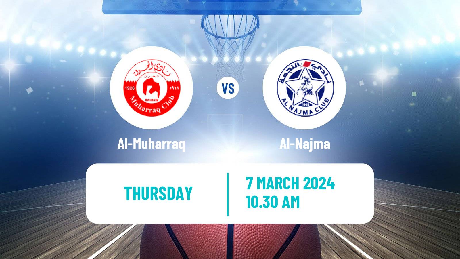 Basketball Bahraini Premier League Basketball Al-Muharraq - Al-Najma