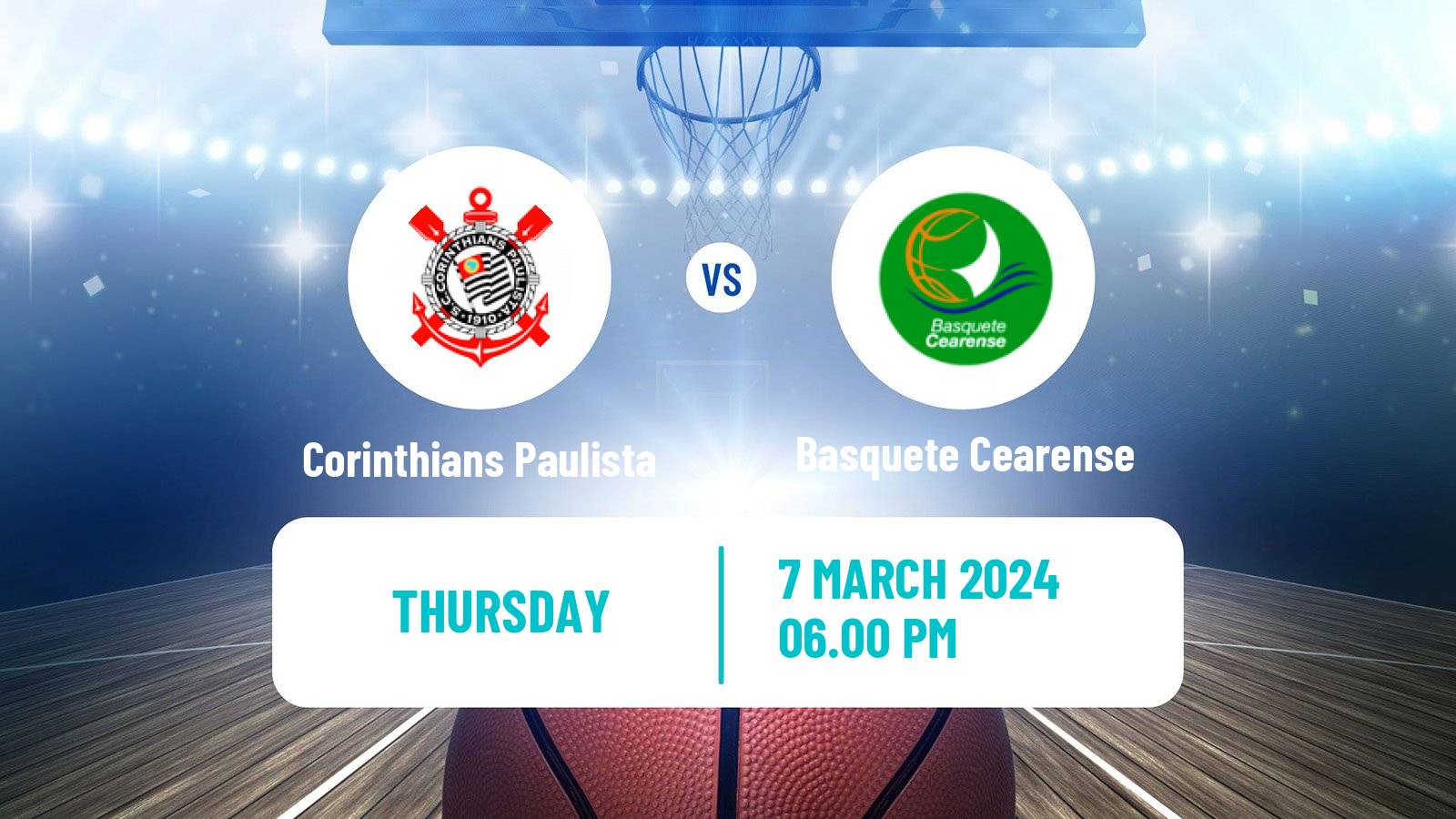 Basketball Brazilian NBB Corinthians Paulista - Basquete Cearense