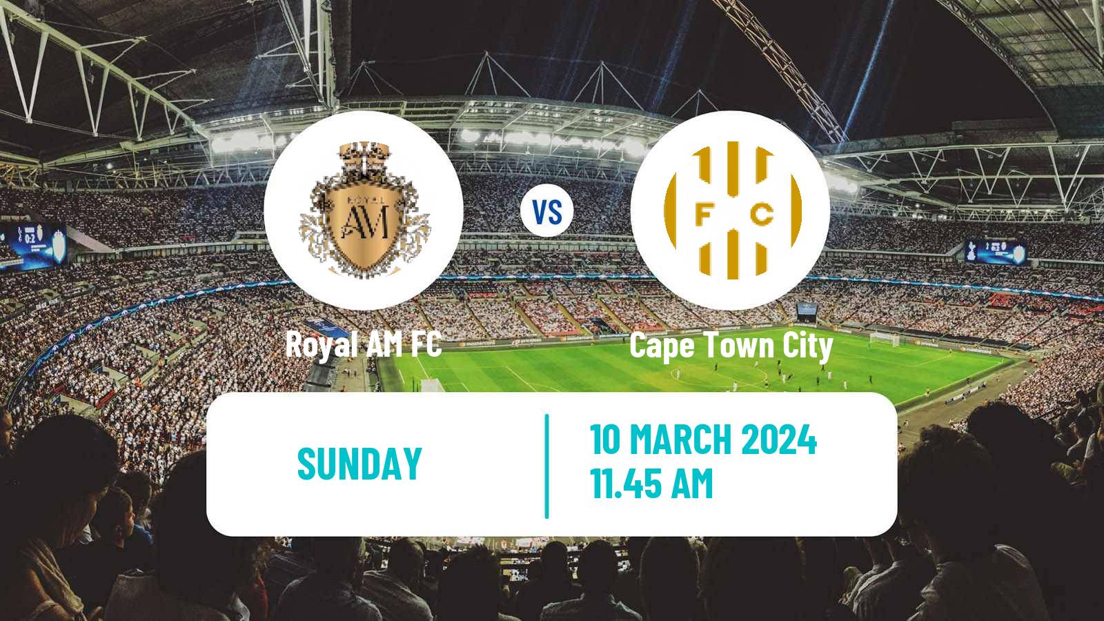 Soccer South African Premier Soccer League Royal AM - Cape Town City