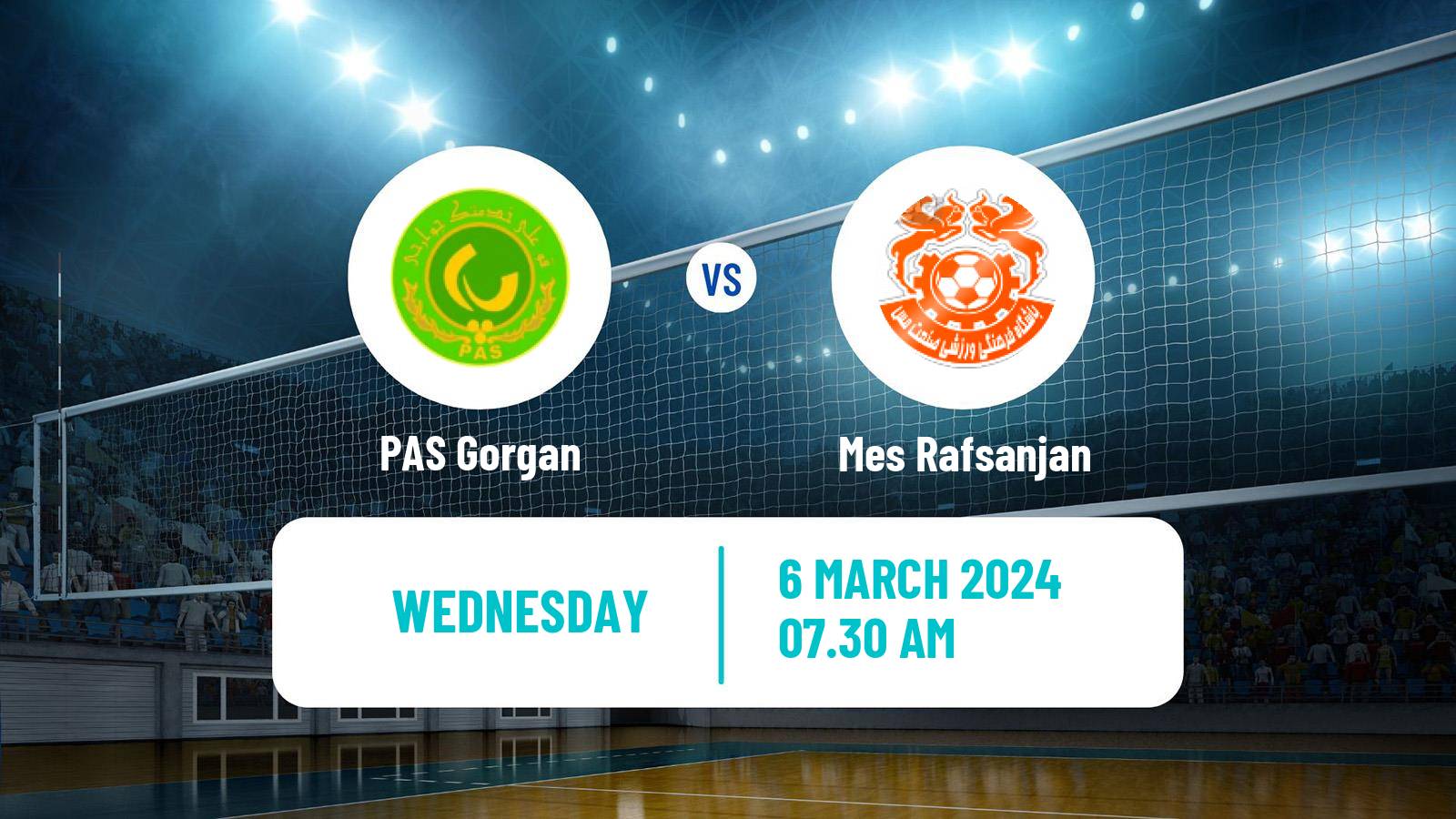 Volleyball Iran Super League Volleyball PAS Gorgan - Mes Rafsanjan