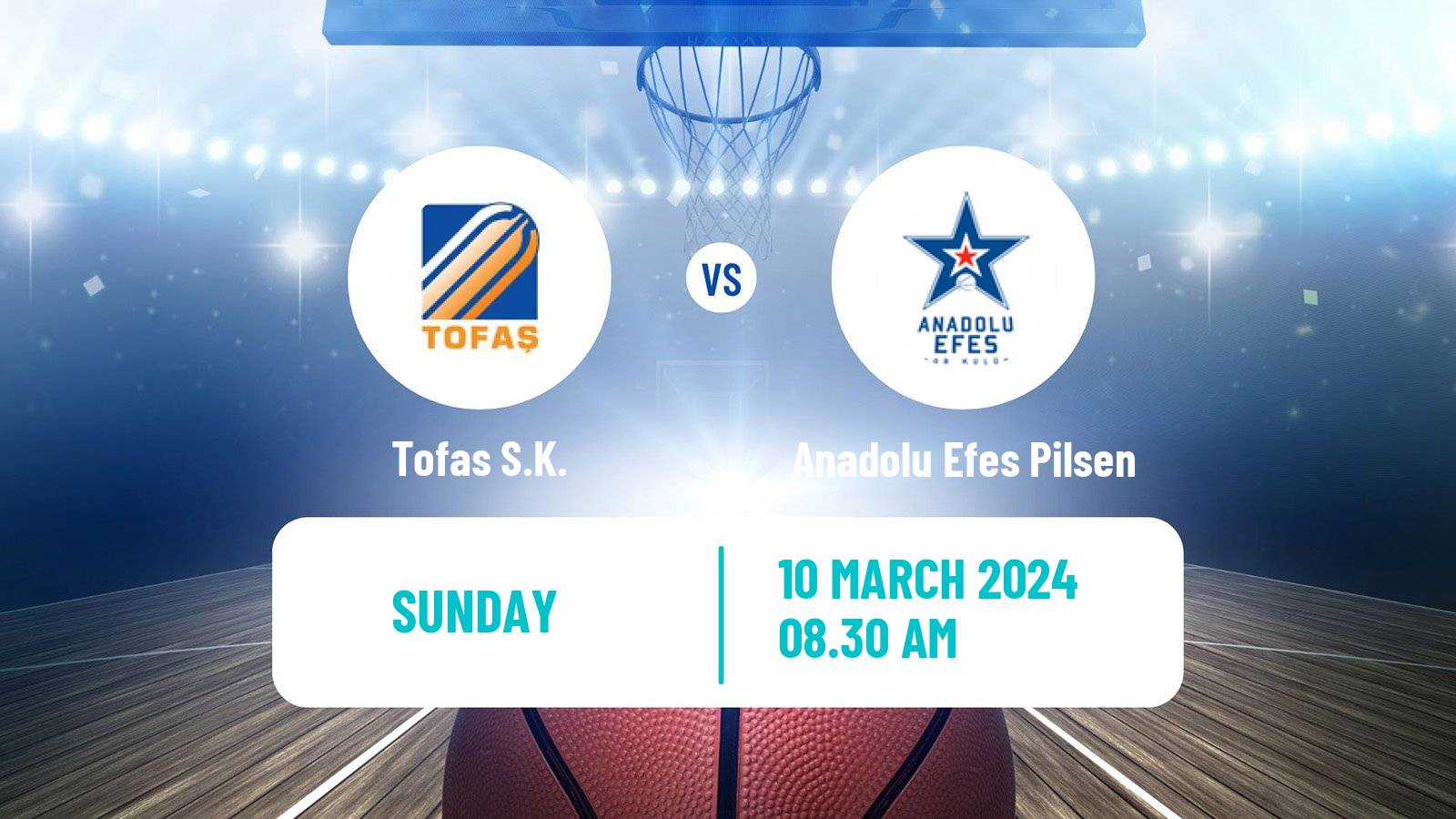 Basketball Turkish Basketball Super Ligi Tofaş - Anadolu Efes Pilsen