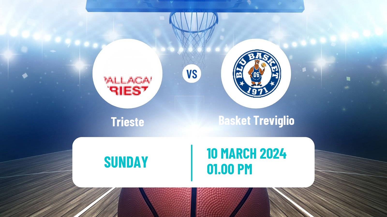 Basketball Italian Serie A2 Basketball Trieste - Basket Treviglio