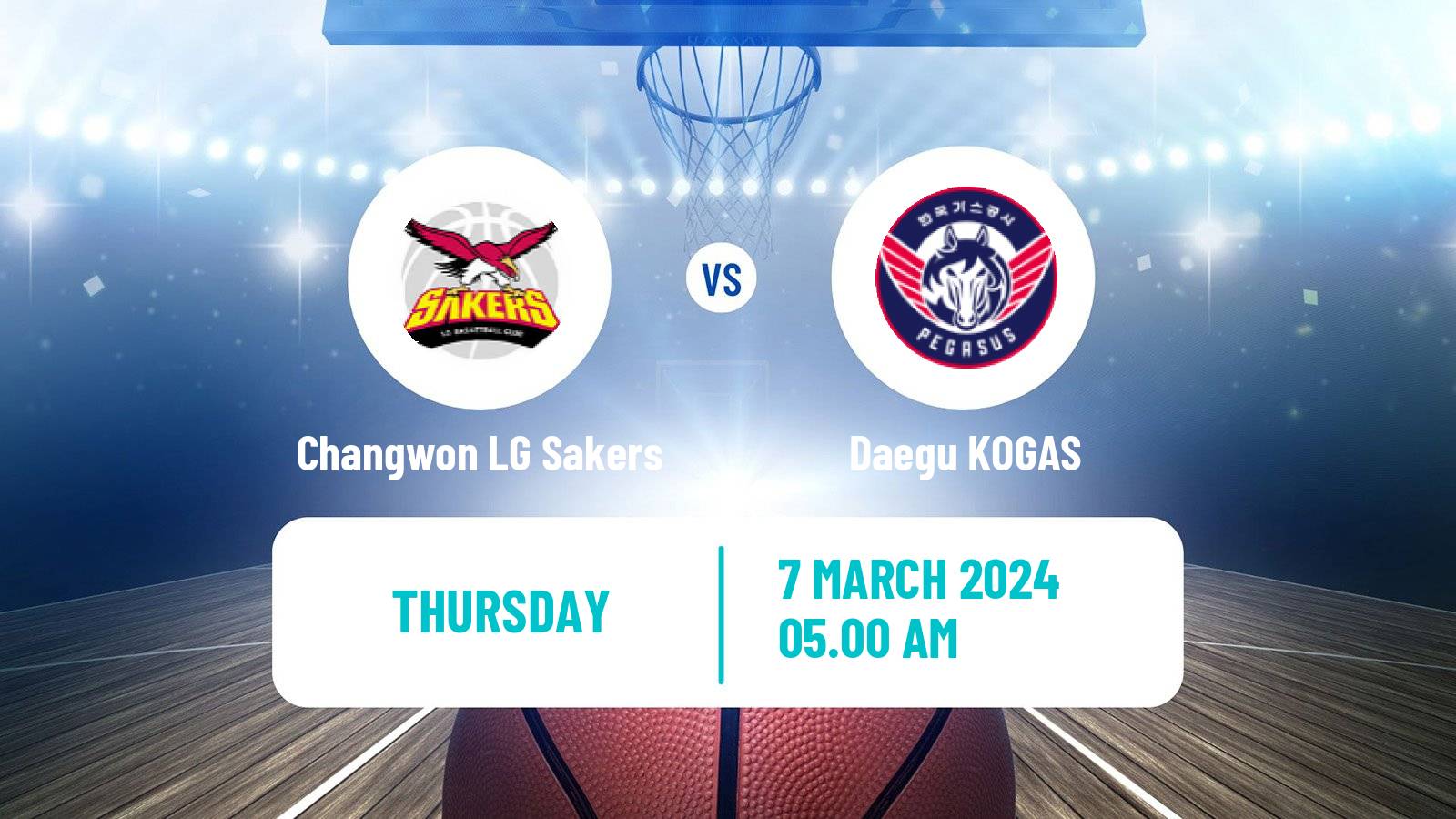 Basketball KBL Changwon LG Sakers - Daegu KOGAS