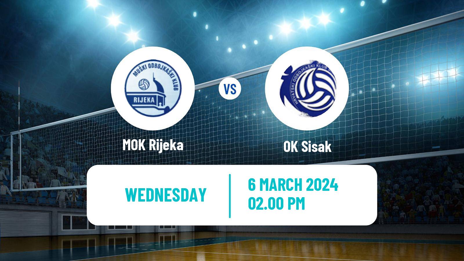 Volleyball Croatian Superliga Volleyball MOK Rijeka - OK Sisak