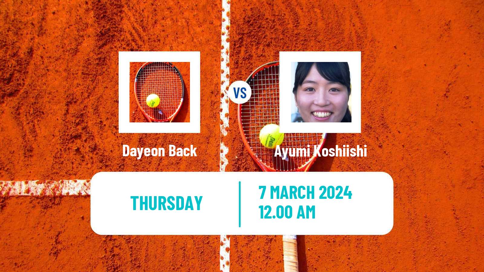 Tennis ITF W35 Nagpur Women Dayeon Back - Ayumi Koshiishi