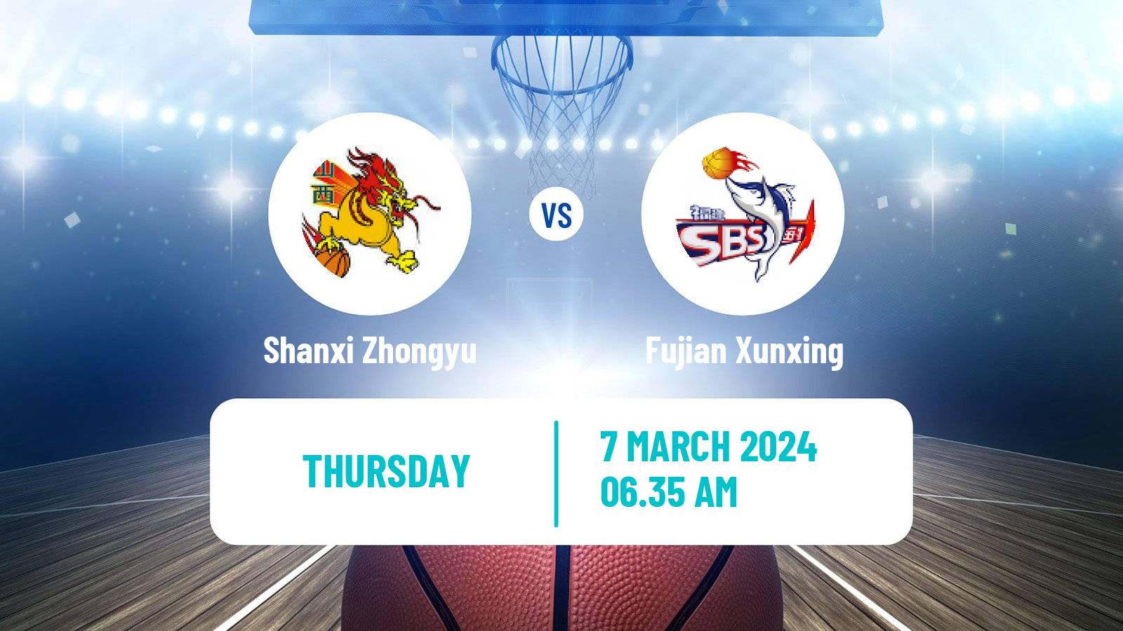 Basketball CBA Shanxi Zhongyu - Fujian Xunxing