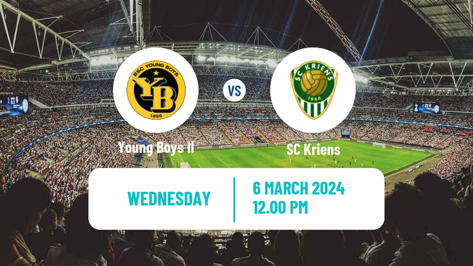 Soccer Swiss Promotion League Young Boys II - Kriens