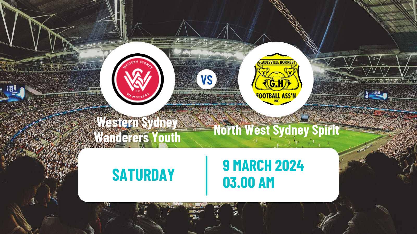 Soccer Australian NPL NSW Western Sydney Wanderers Youth - North West Sydney Spirit