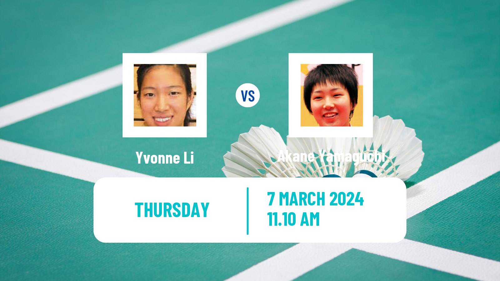 Badminton BWF World Tour French Open Women Yvonne Li - Akane Yamaguchi