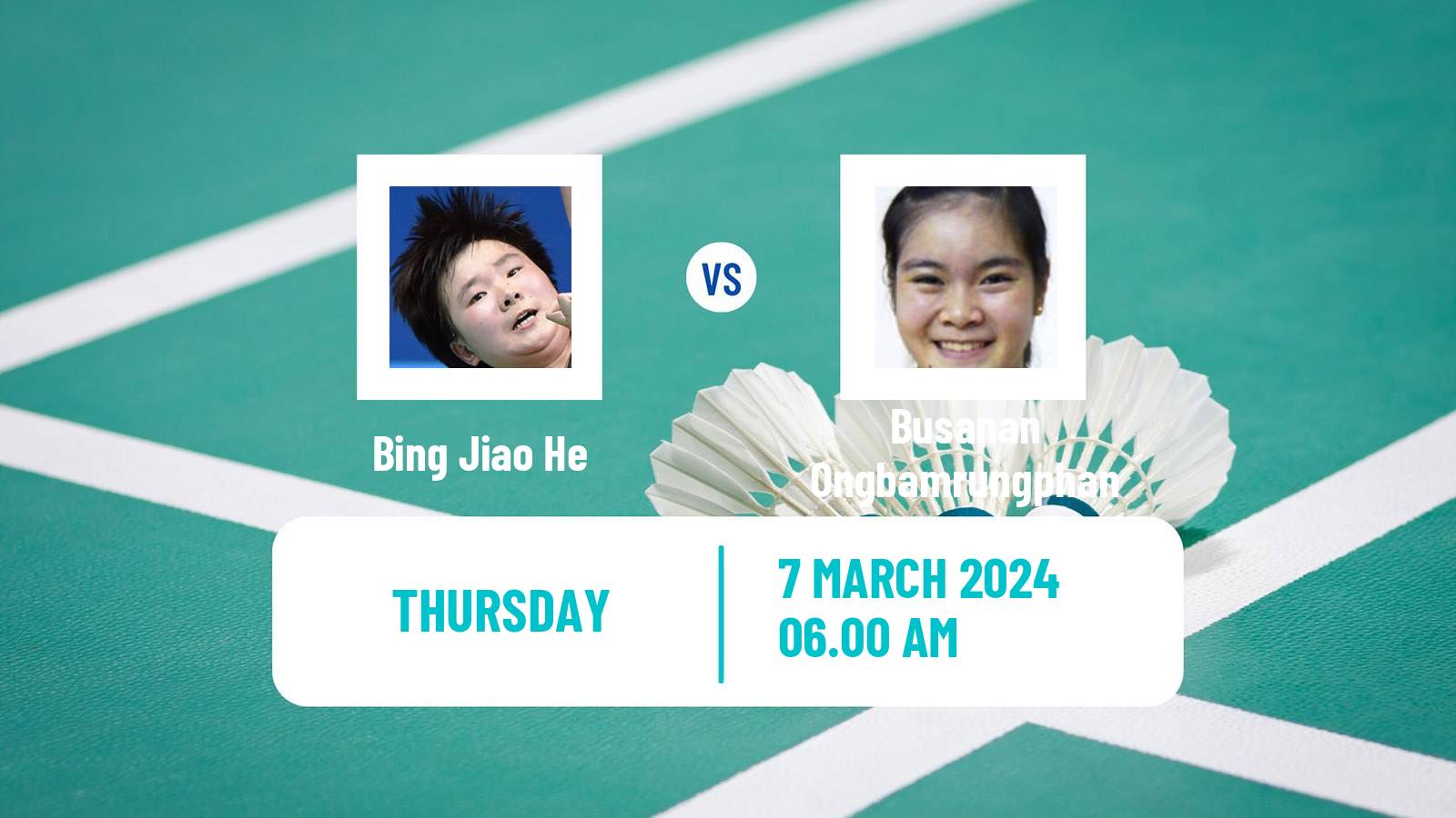 Badminton BWF World Tour French Open Women Bing Jiao He - Busanan Ongbamrungphan