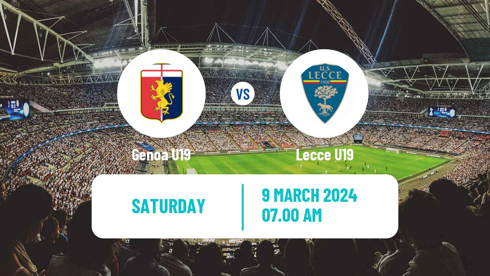 Soccer Italian Primavera 1 Genoa U19 - Lecce U19