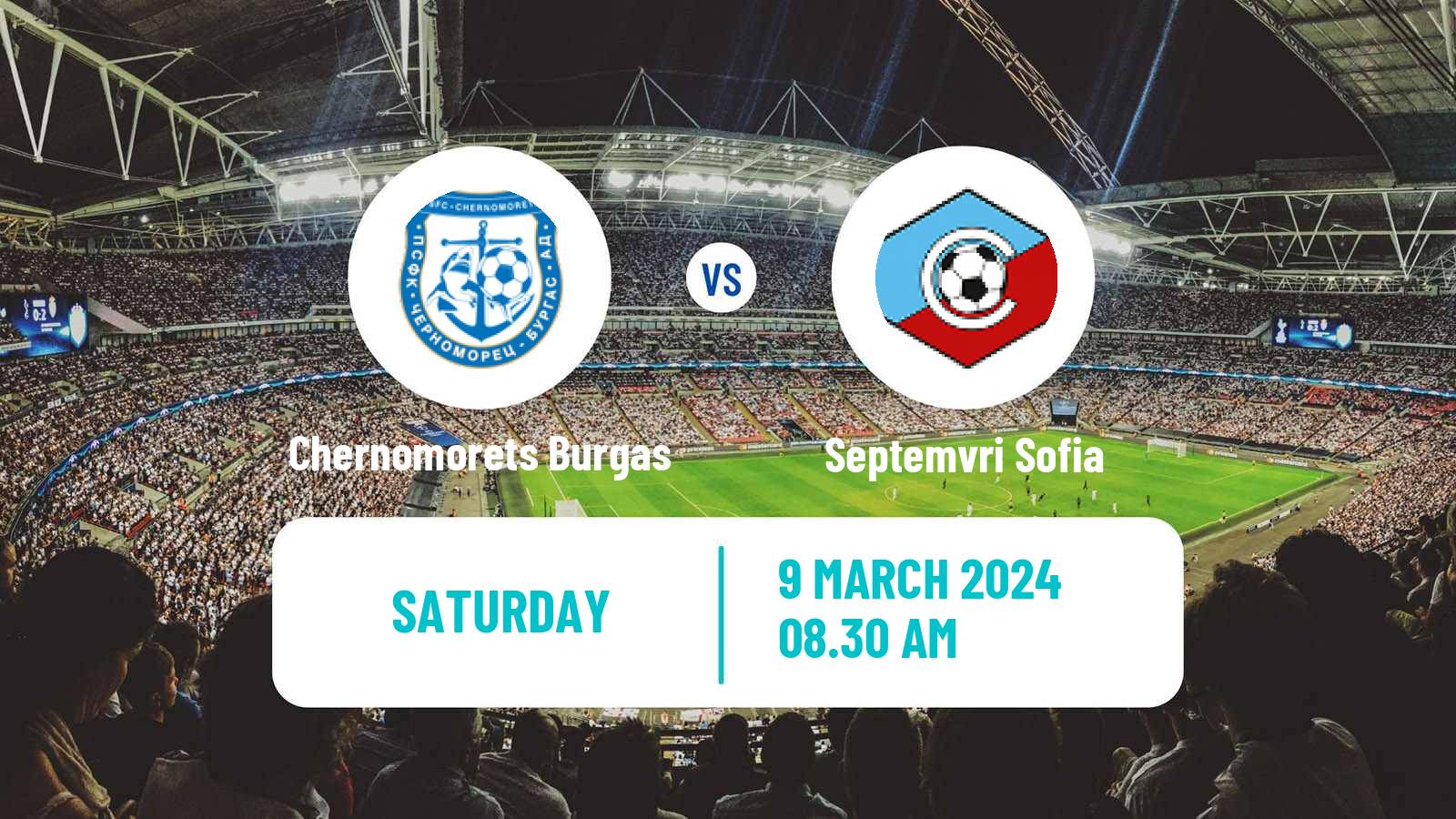 Soccer Bulgarian Vtora Liga Chernomorets Burgas - Septemvri Sofia