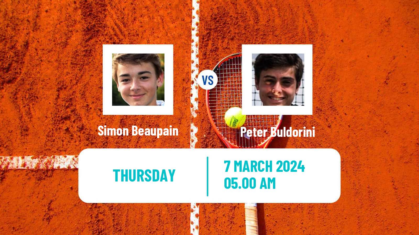 Tennis ITF M15 Monastir 10 Men Simon Beaupain - Peter Buldorini