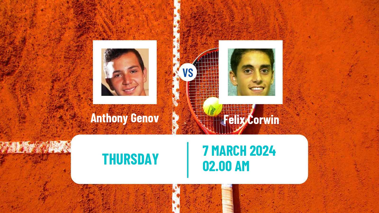 Tennis ITF M15 Antalya 5 Men Anthony Genov - Felix Corwin