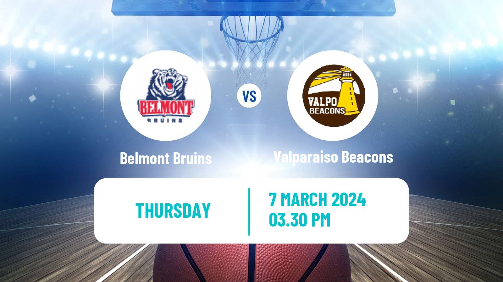 Basketball NCAA College Basketball Belmont Bruins - Valparaiso Beacons