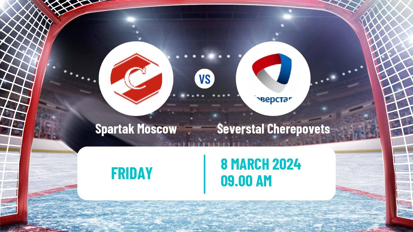 Hockey KHL Spartak Moscow - Severstal Cherepovets