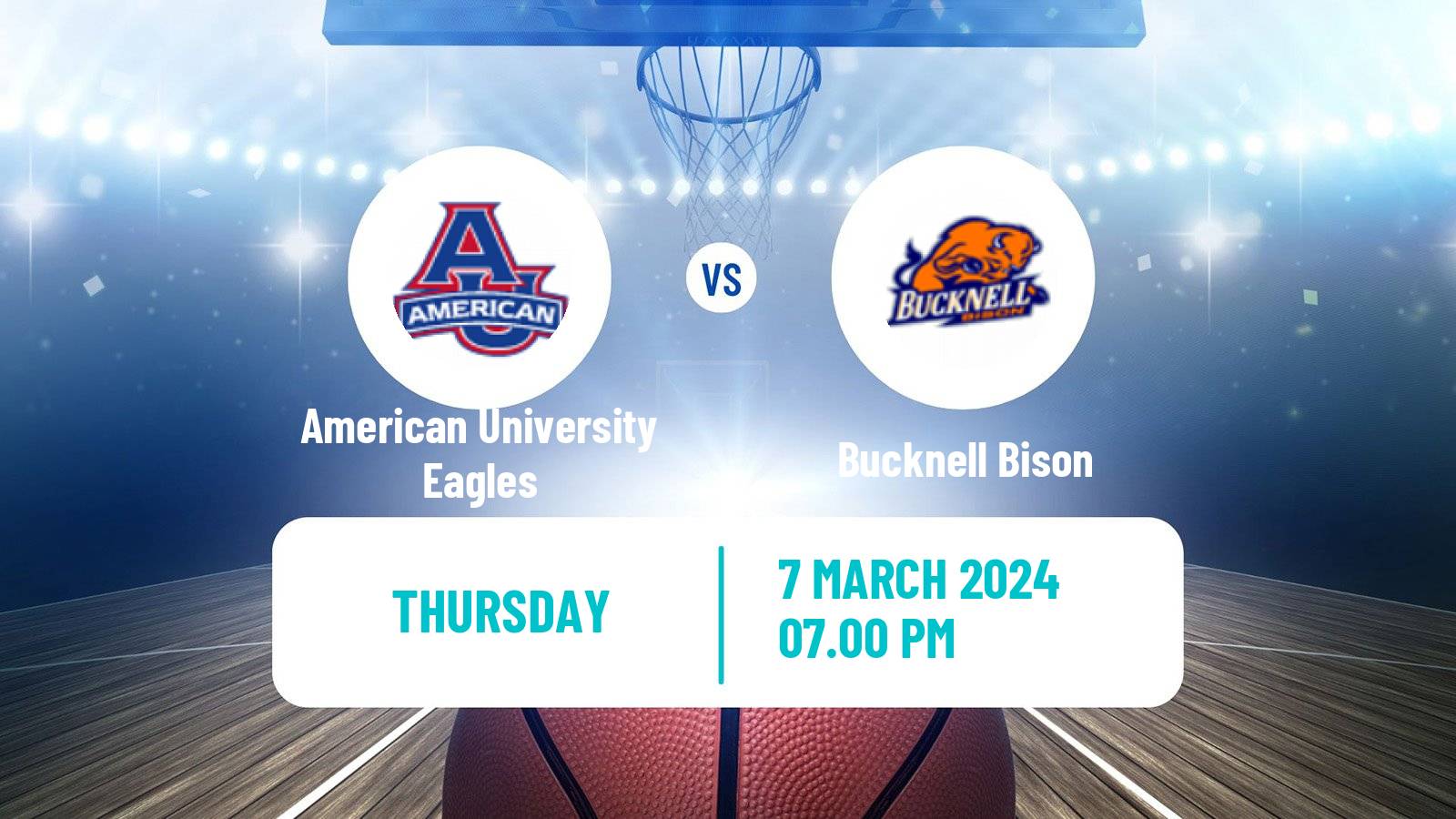 Basketball NCAA College Basketball American University Eagles - Bucknell Bison