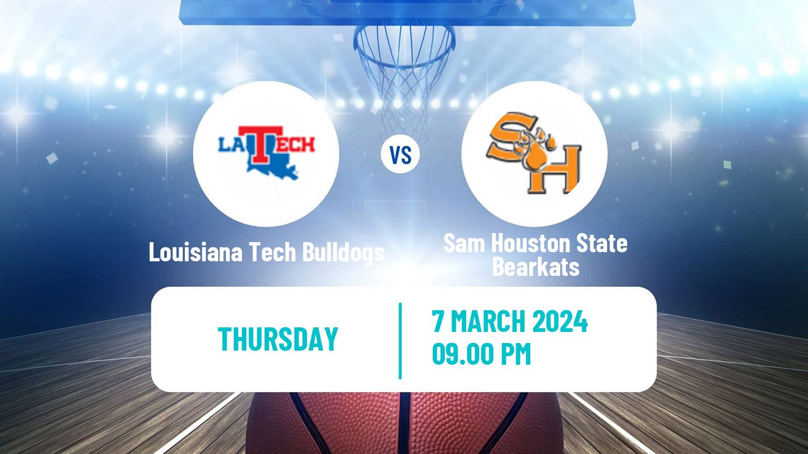 Basketball NCAA College Basketball Louisiana Tech Bulldogs - Sam Houston State Bearkats