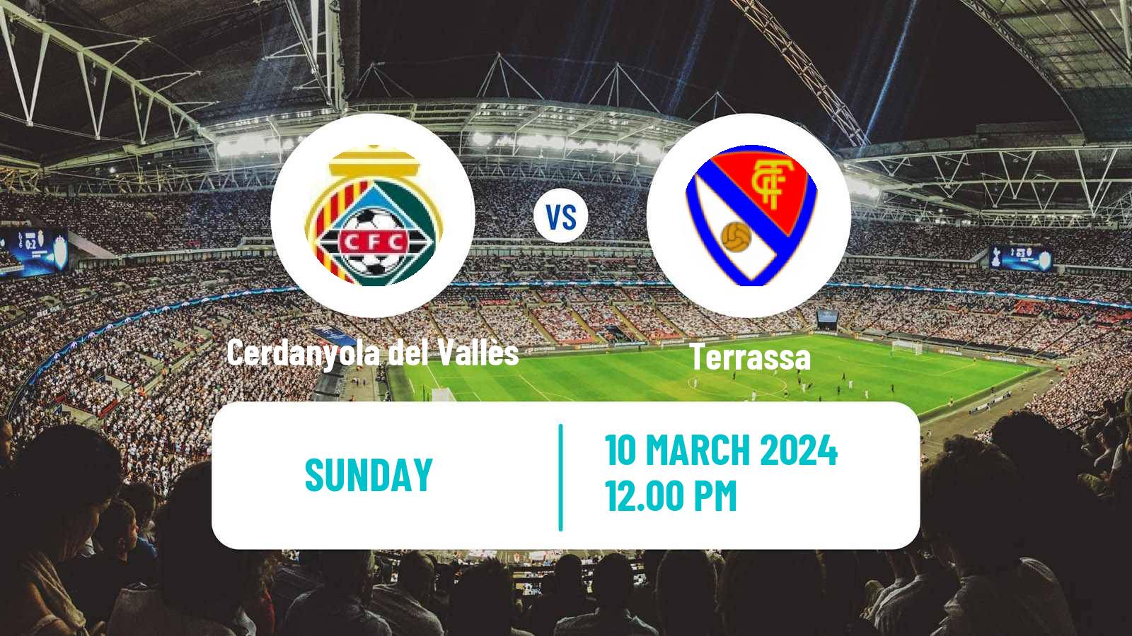 Soccer Spanish Segunda RFEF - Group 3 Cerdanyola del Vallès - Terrassa