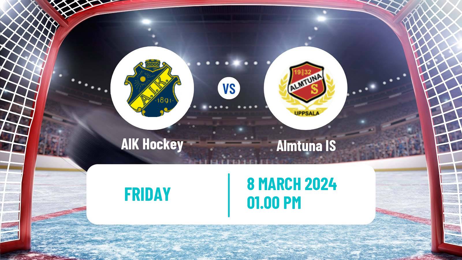 Hockey Swedish Hockey Allsvenskan AIK - Almtuna IS