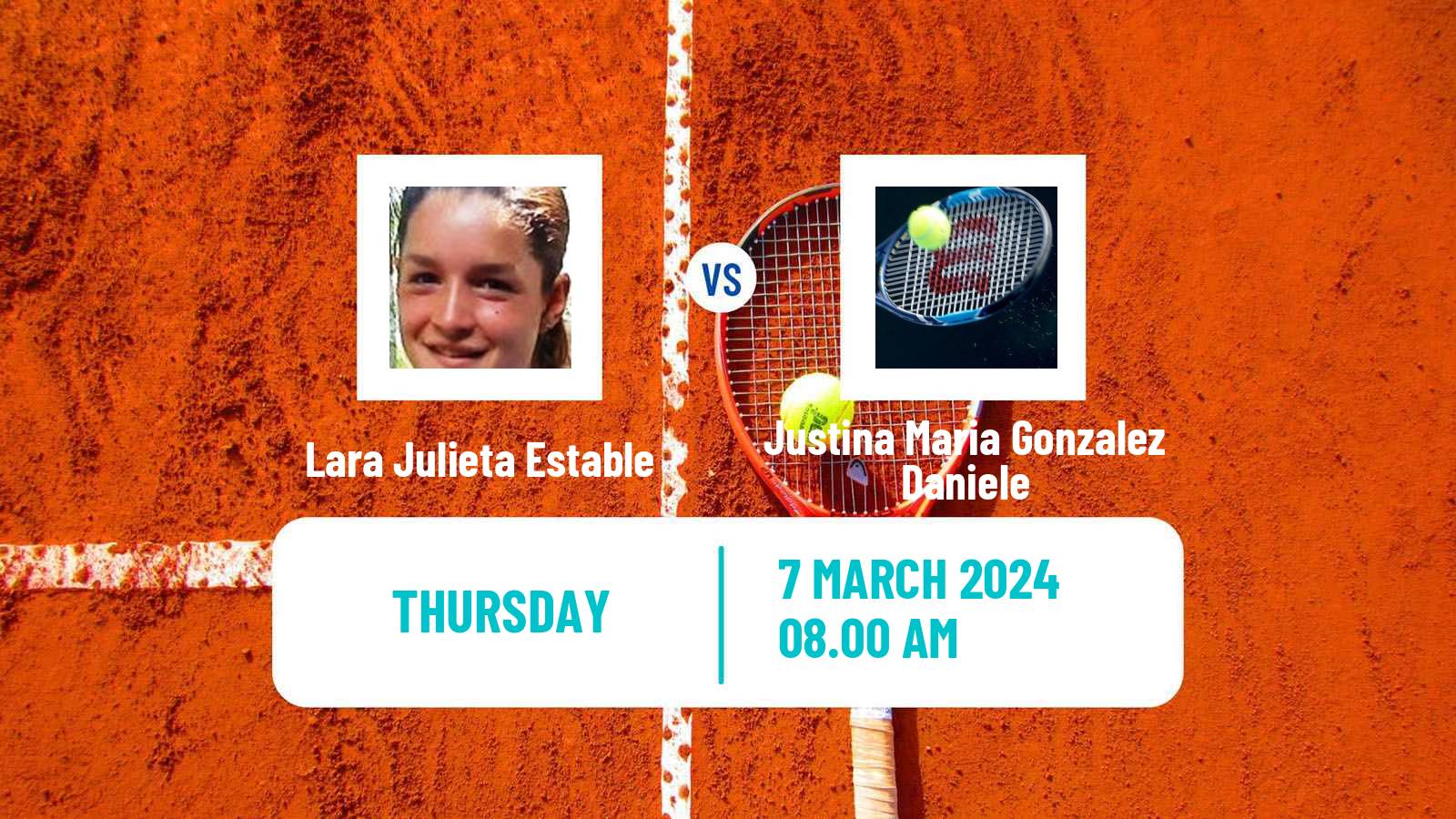 Tennis ITF W15 Cordoba Women Lara Julieta Estable - Justina Maria Gonzalez Daniele