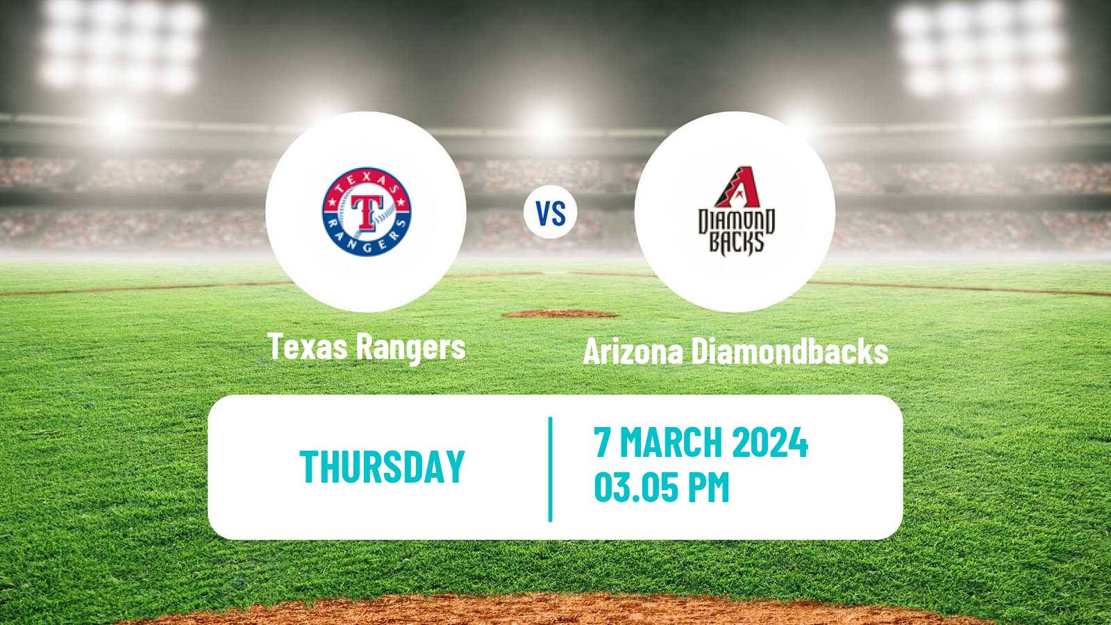 Baseball MLB Spring Training Texas Rangers - Arizona Diamondbacks