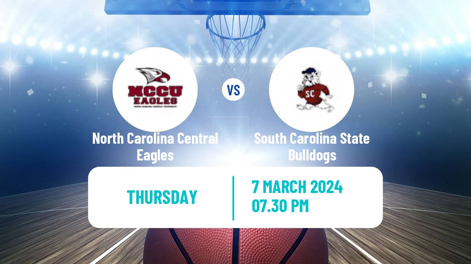 Basketball NCAA College Basketball North Carolina Central Eagles - South Carolina State Bulldogs