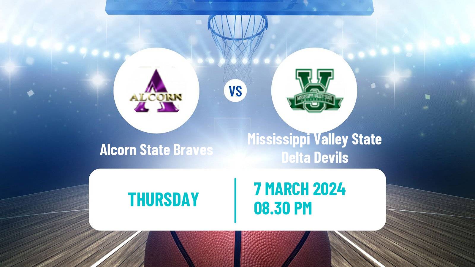Basketball NCAA College Basketball Alcorn State Braves - Mississippi Valley State Delta Devils