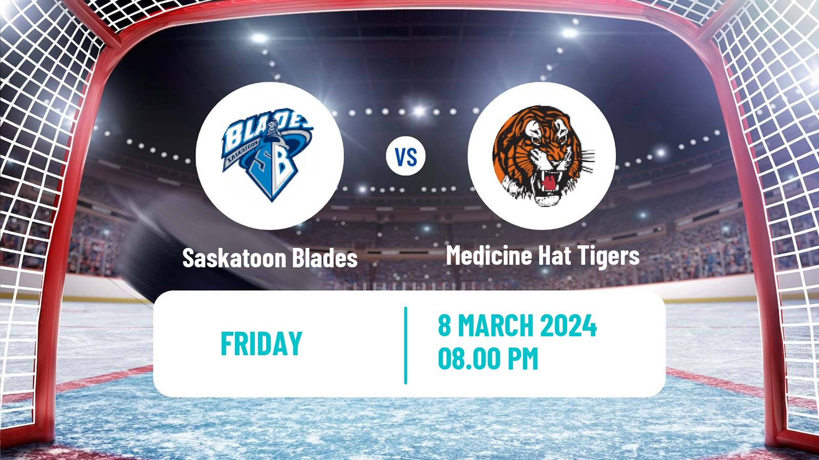 Hockey WHL Saskatoon Blades - Medicine Hat Tigers